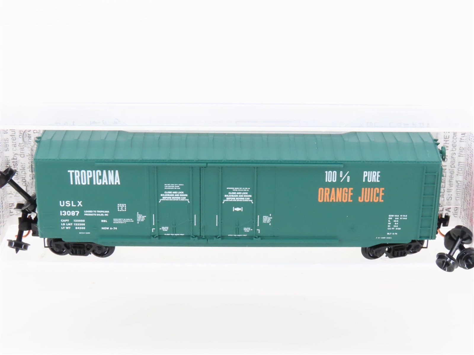 N Scale Micro-Trains MTL 75040 USLX Tropicana 50' Standard Boxcar #13087