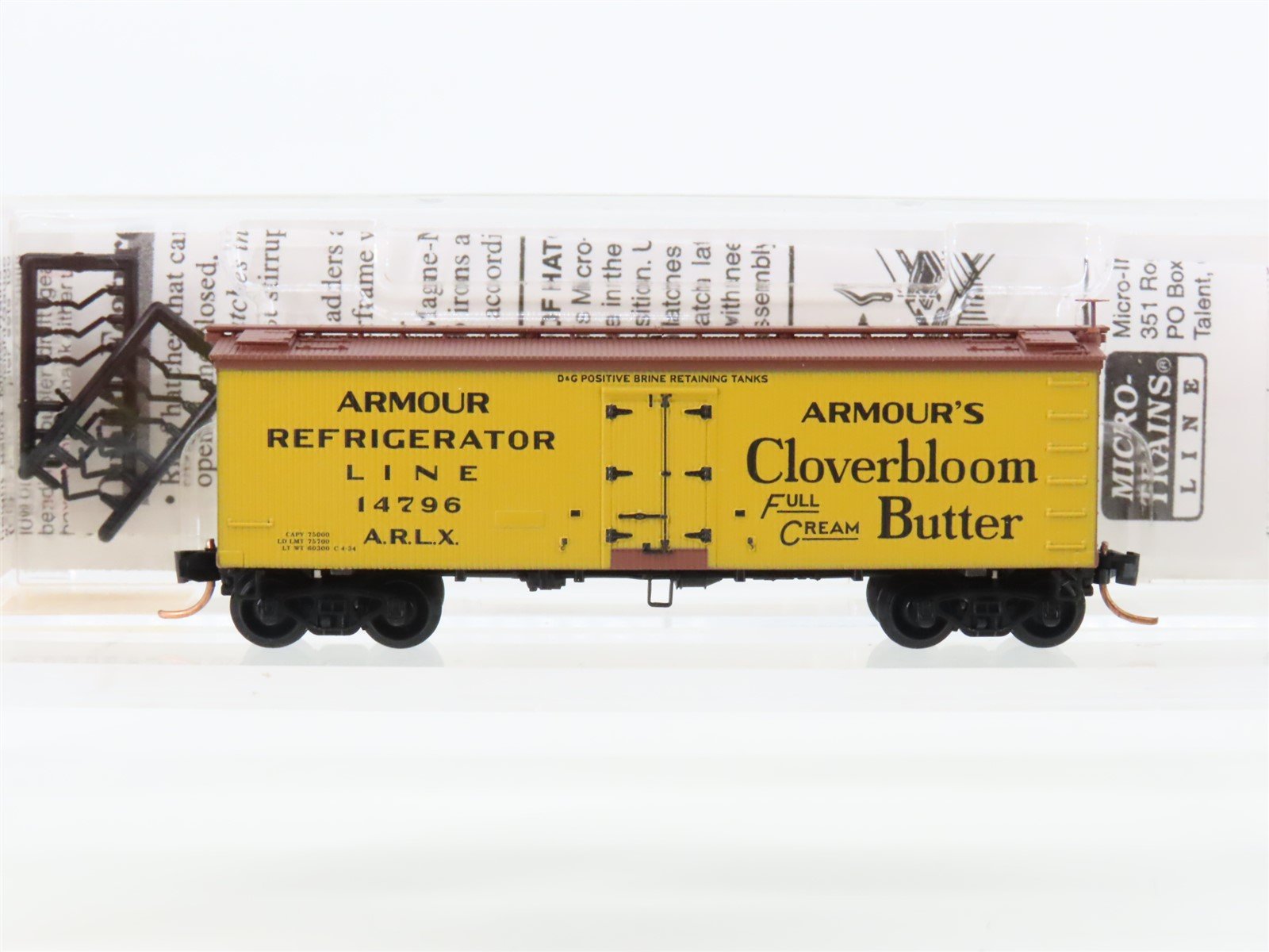 N Micro-Trains MTL 58550 ARLX Armour Refrigerator Line 36 Wood Reefer #14796