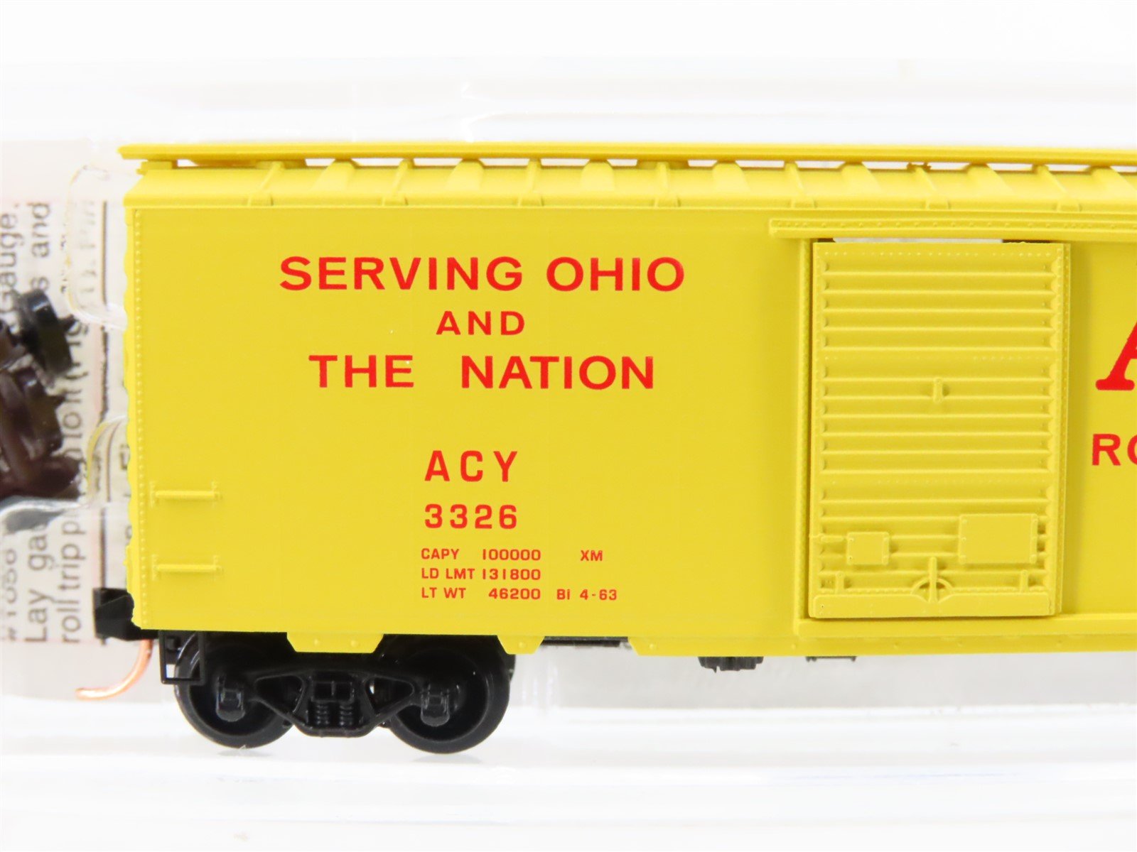N Micro-Trains MTL 20180 ACY Akron Canton & Youngstown 40' Standard Boxcar #3326