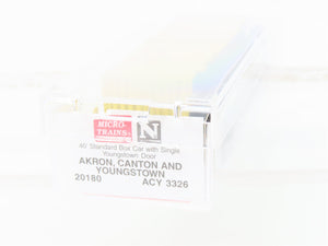 N Micro-Trains MTL 20180 ACY Akron Canton & Youngstown 40' Standard Boxcar #3326