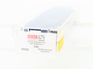 N Scale Micro-Trains MTL 25550 CSX Railway 50' Rib Side Boxcar #141001