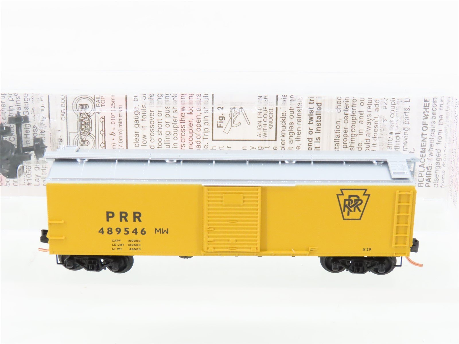 N Scale Micro-Trains 120710 PRR Pennsylvania 40' Steel Boxcar #489546