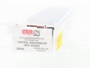 N Scale Micro-Trains 28040 CNJ Jersey Central 40' Braced Boxcar #17235