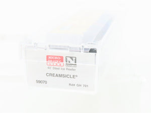 N Scale Micro-Trains 59070 GH Creamsicle 40' Steel Ice Reefer #701
