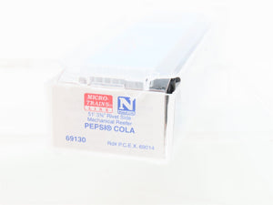 N Scale Micro-Trains 69130 PCEX Pepsi-Cola 51' Rivet Side Mech Reefer #69014