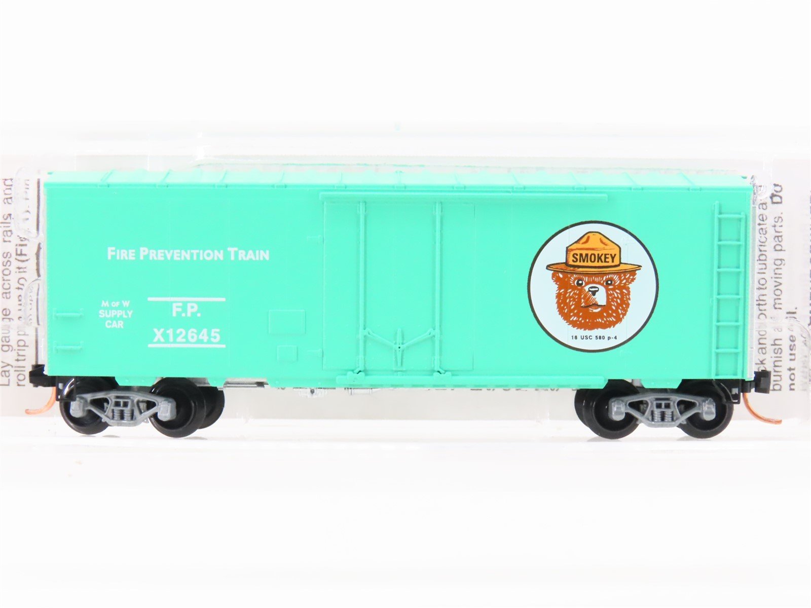 N Scale Micro-Trains 74050 FB Smokey Bear Fire Prevention 40' Boxcar #X12645