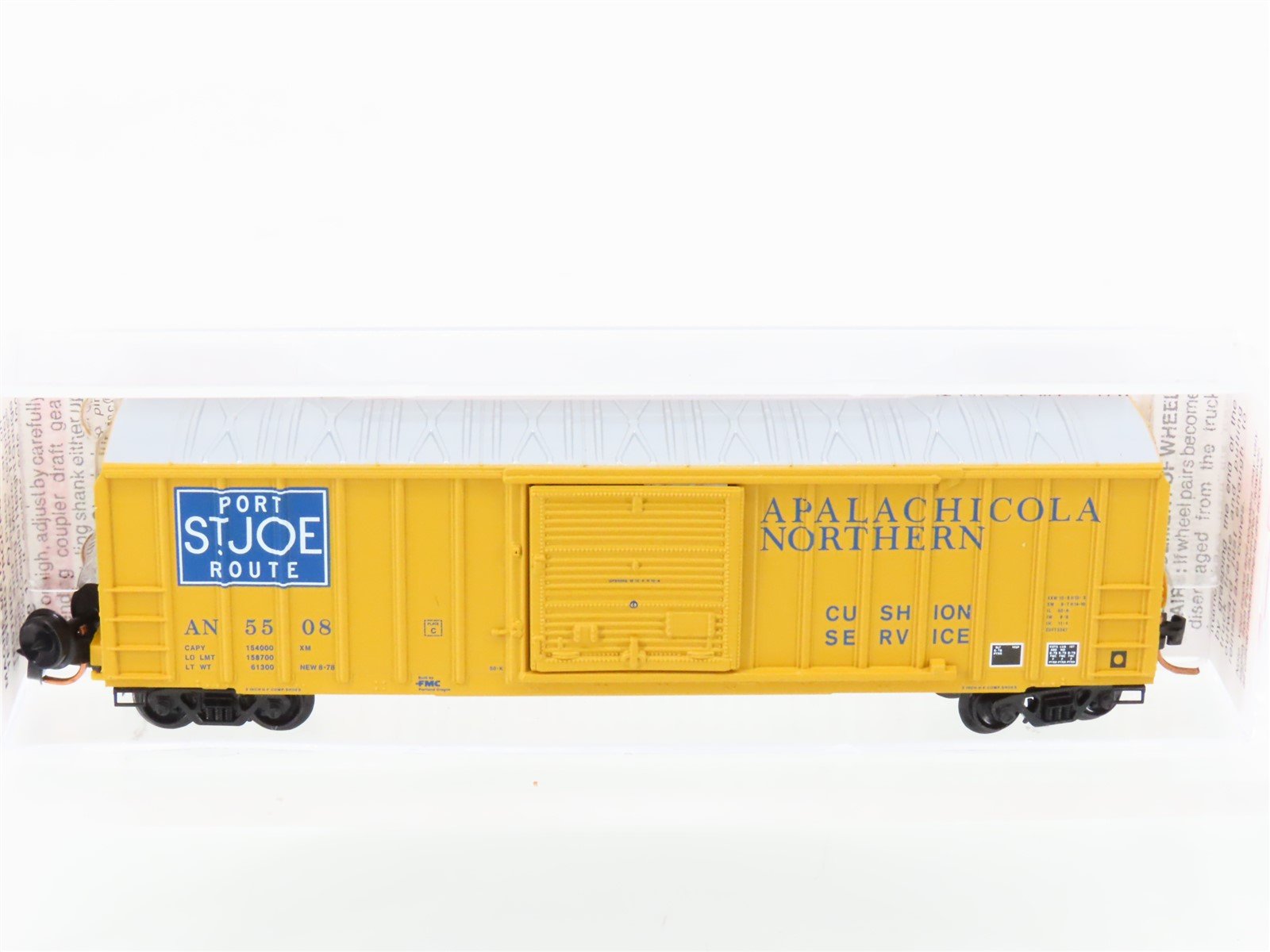 N Scale Micro-Trains 02500580 AN Apalachicola Northern 50' Rib Side Boxcar #5508