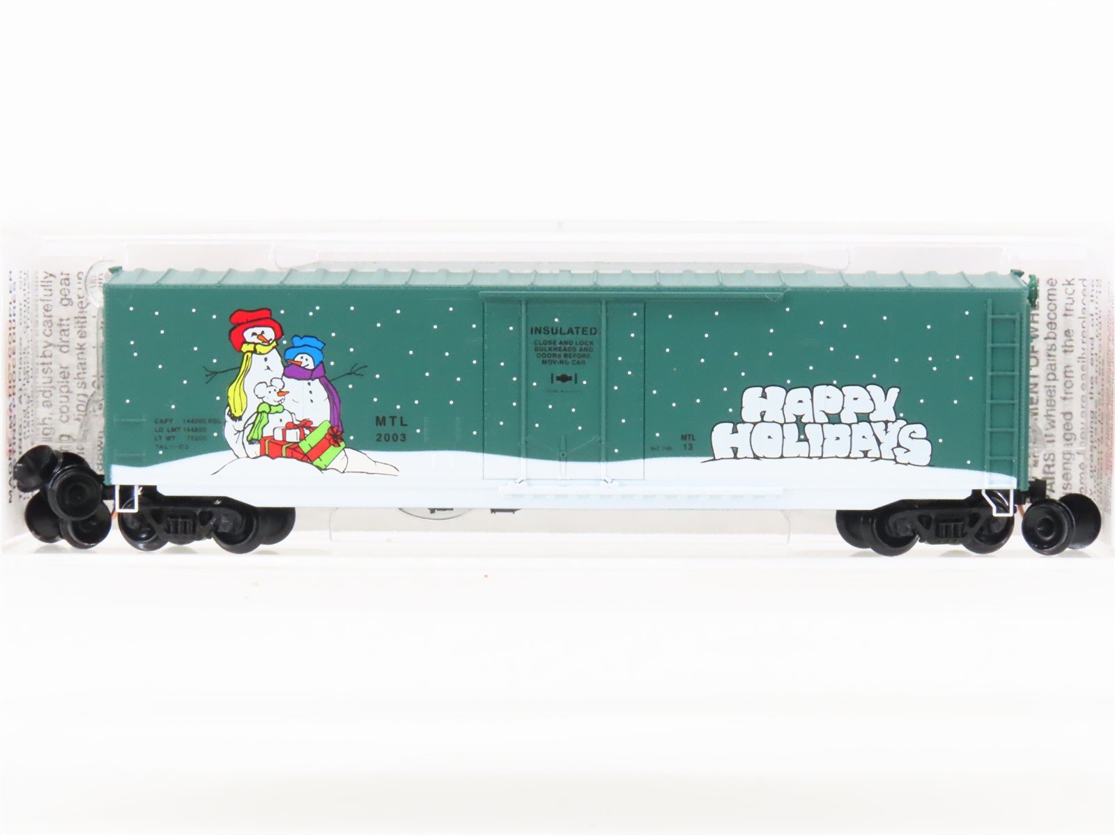 N Scale Micro-Trains 38360 MTL 2003 Holiday 50' Standard Boxcar #2003