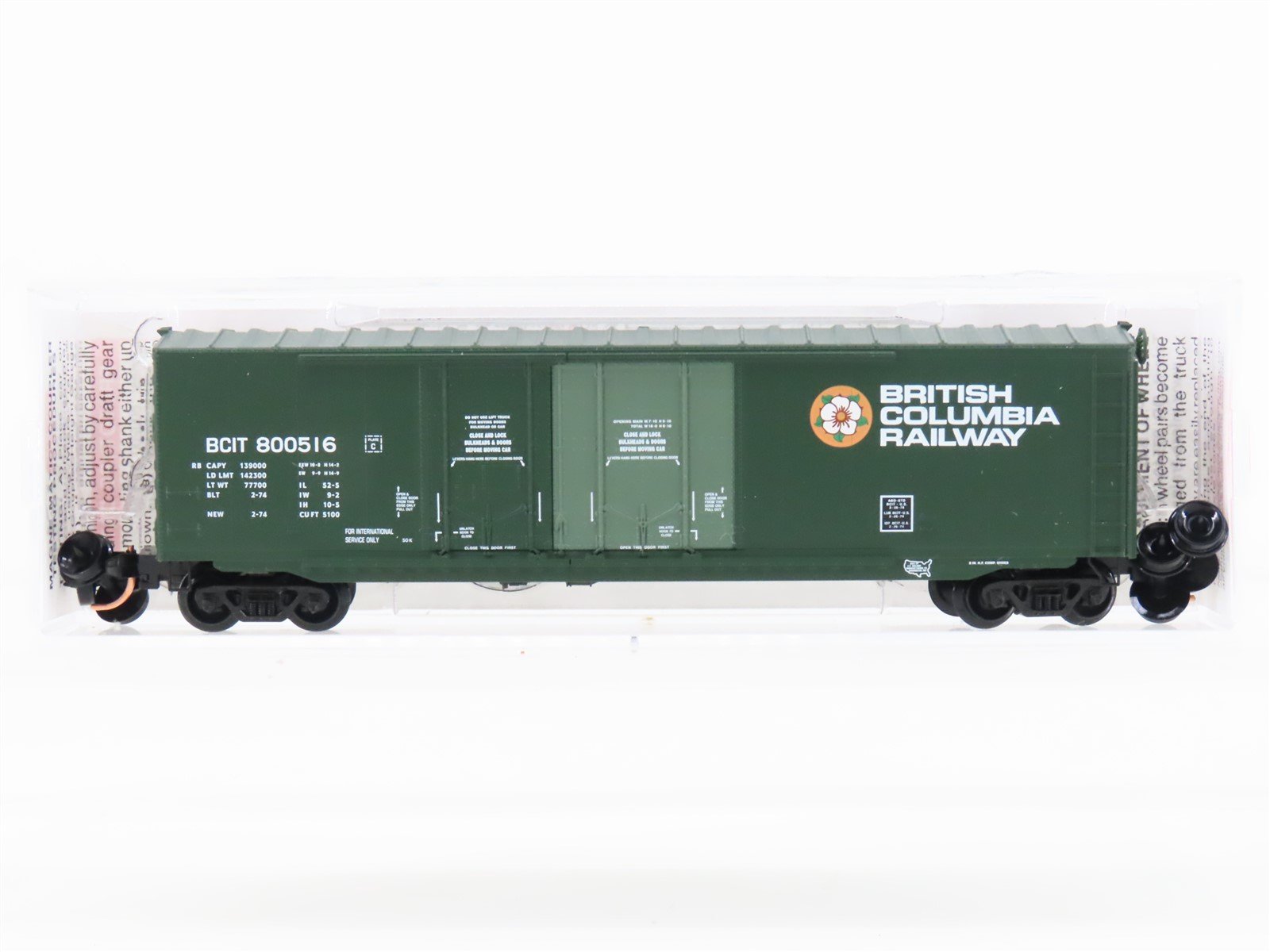 N Scale Micro-Trains 75120 BCIT British Columbia 50' Standard Boxcar #800516
