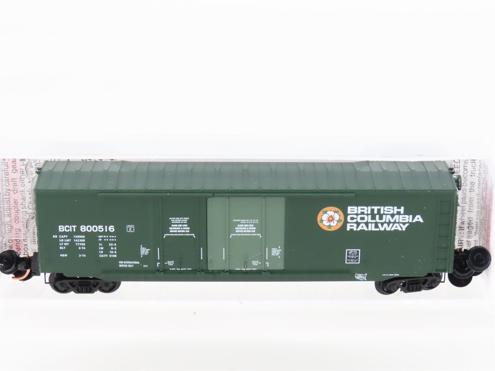 N Scale Micro-Trains 75120 BCIT British Columbia 50' Standard Boxcar #800516