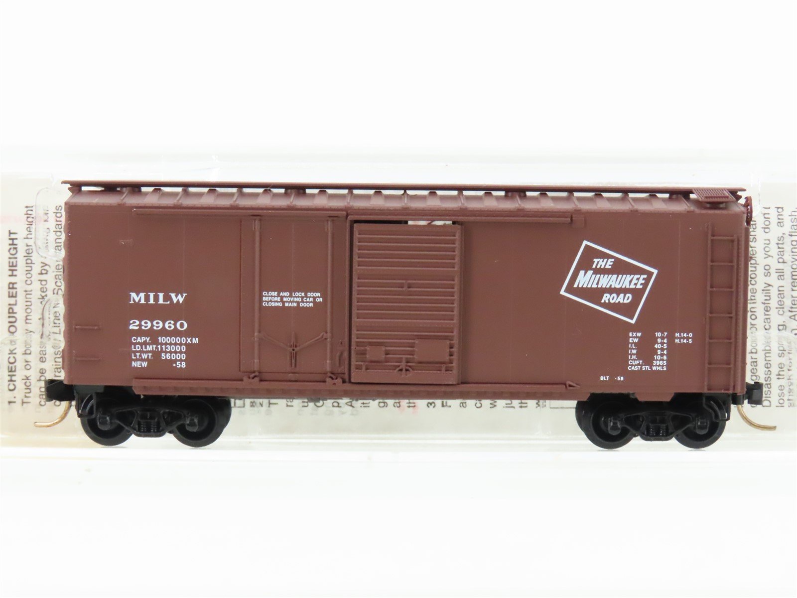 N Scale Micro-Trains 22180 MILW Milwaukee Road 40' Standard Boxcar #29960