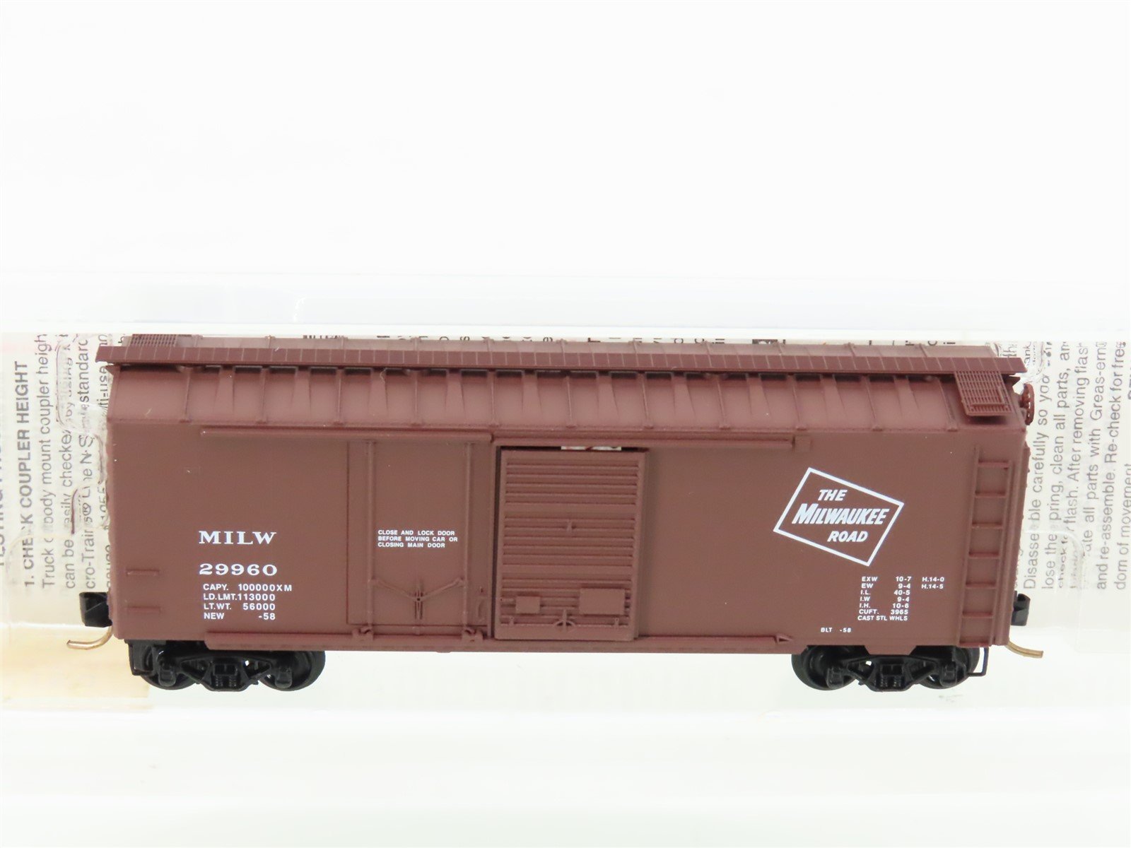 N Scale Micro-Trains 22180 MILW Milwaukee Road 40' Standard Boxcar #29960