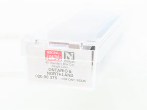N Scale Micro-Trains 02000376 ONT Ontario Northland 40' Standard Boxcar #90235