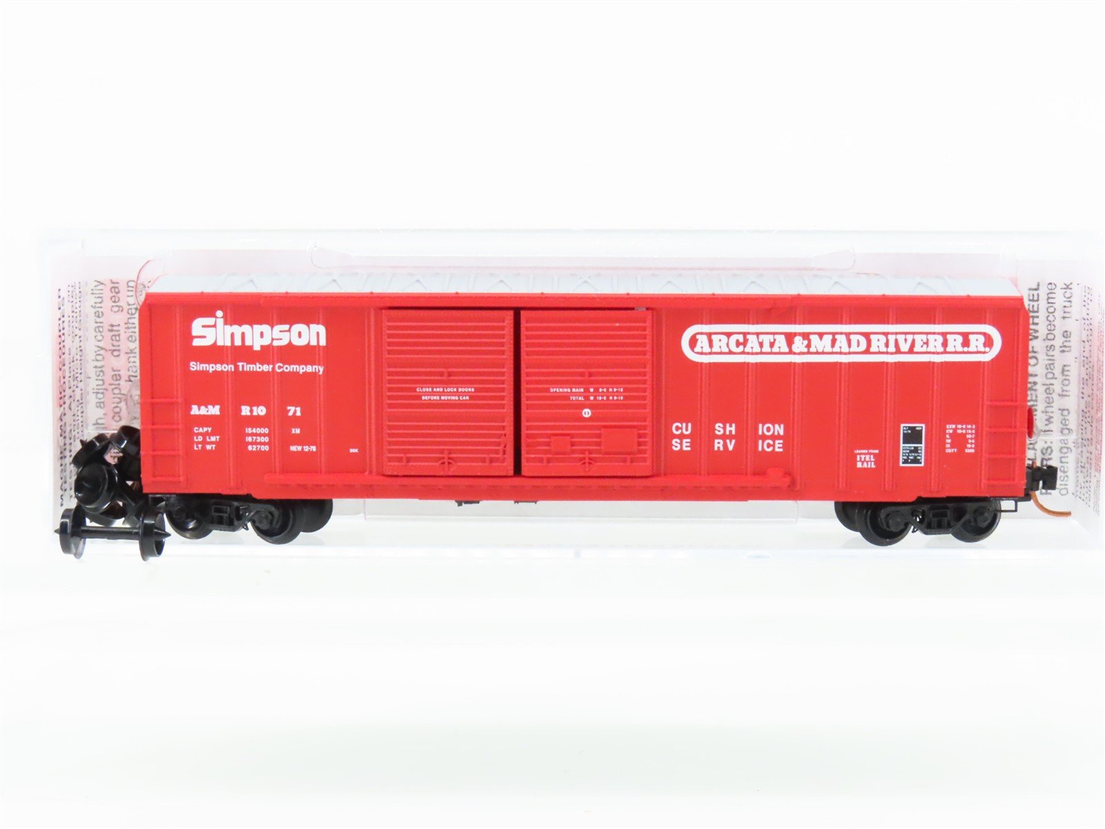 N Micro-Trains MTL 03000110 A&MR Arcata & Mad River 50' Rib Side Boxcar #1071