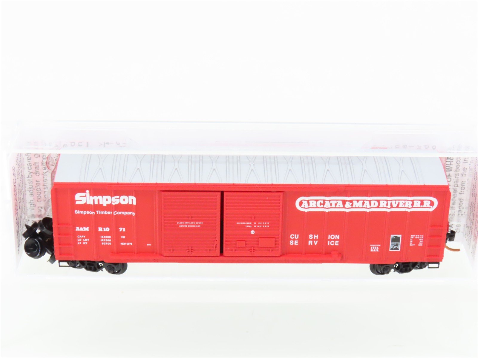 N Micro-Trains MTL 03000110 A&MR Arcata & Mad River 50' Rib Side Boxcar #1071