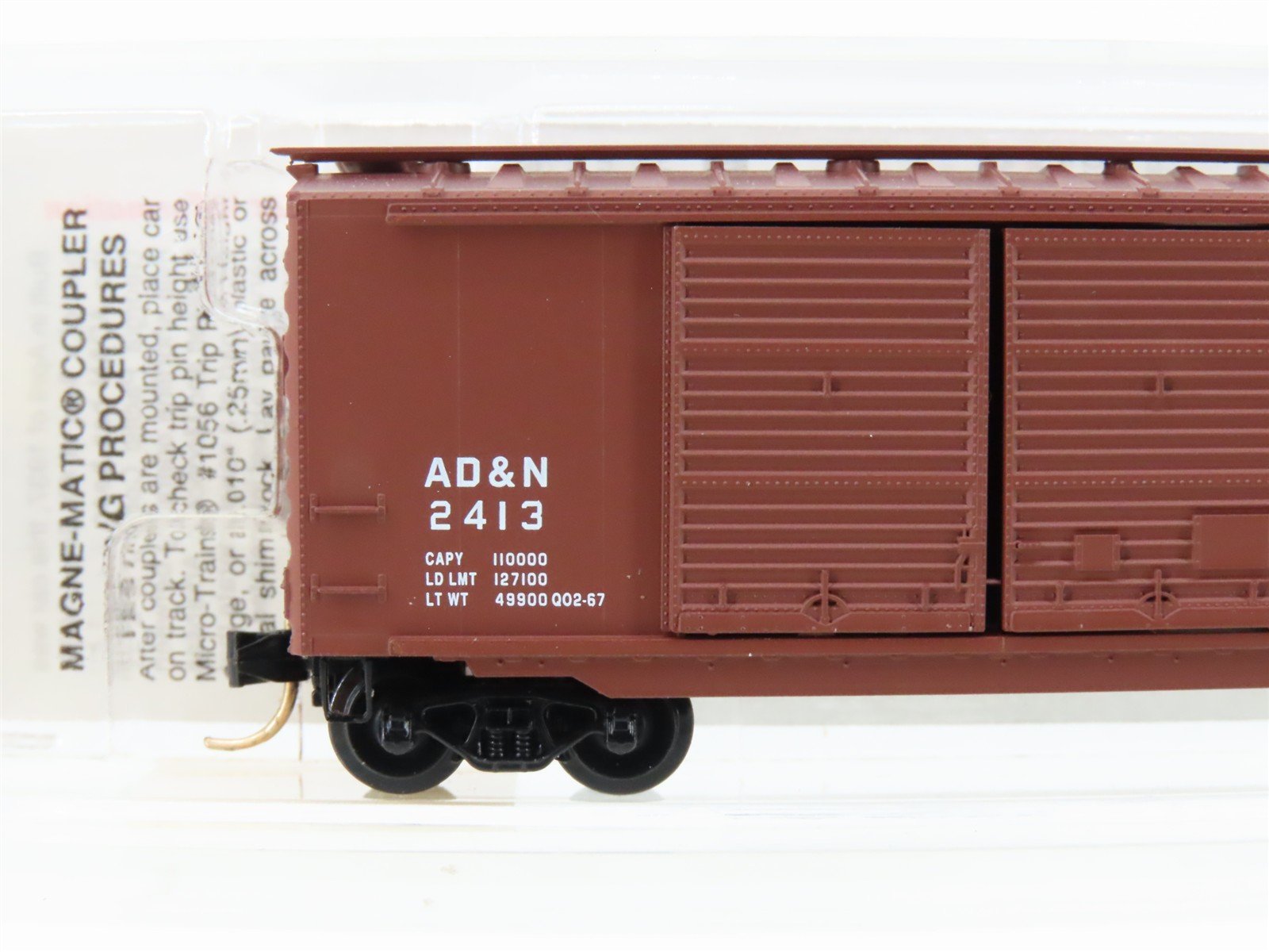 N Micro-Trains MTL 23240 ADN Ashley Drew & Northern 40' Standard Boxcar #2413