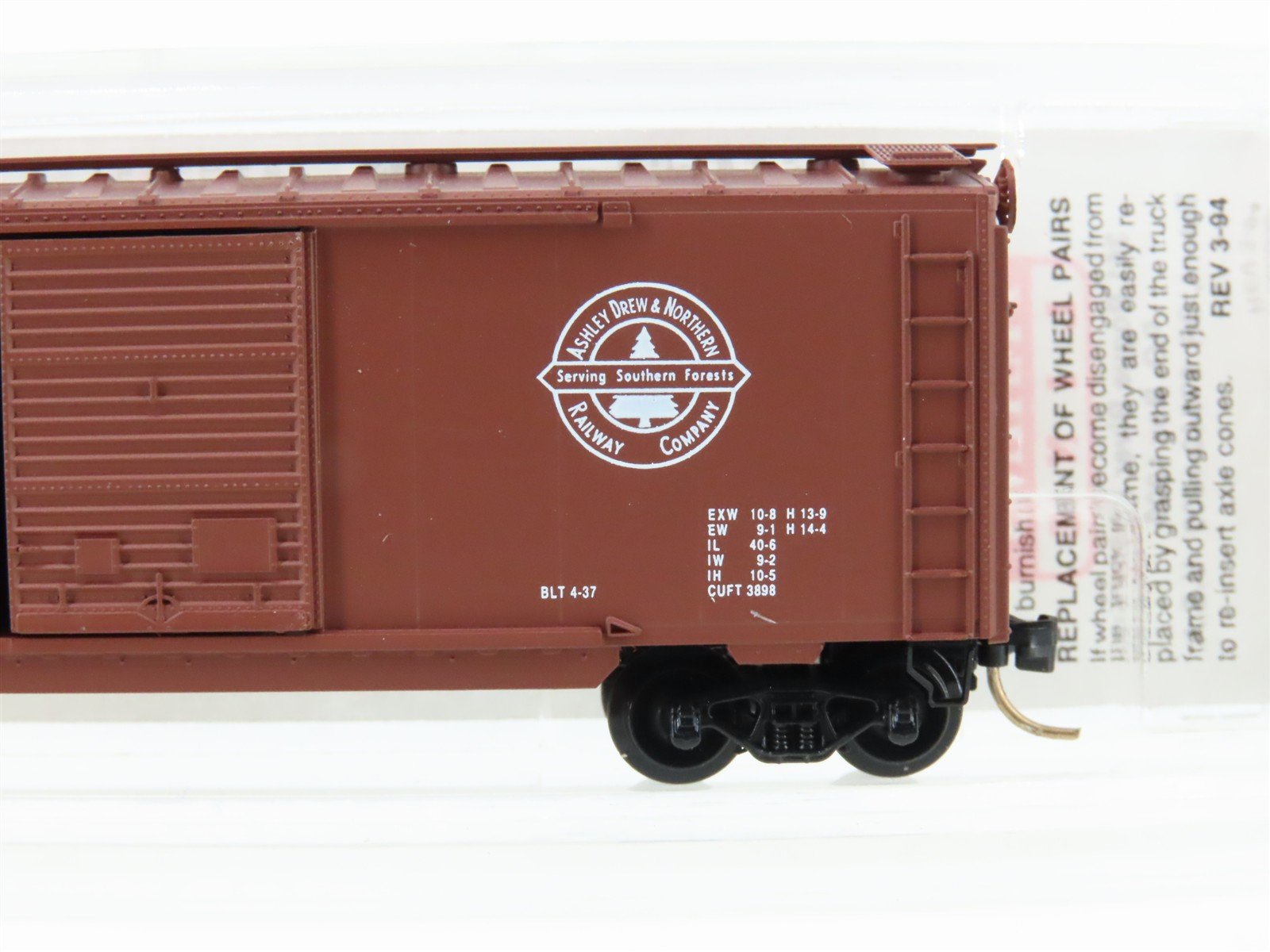 N Micro-Trains MTL 23240 ADN Ashley Drew & Northern 40' Standard Boxcar #2413