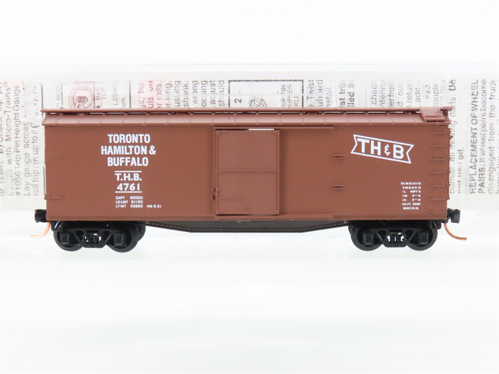 N Scale Micro-Trains MTL 39220 THB Toronto Hamilton & Buffalo 40' Boxcar #4761