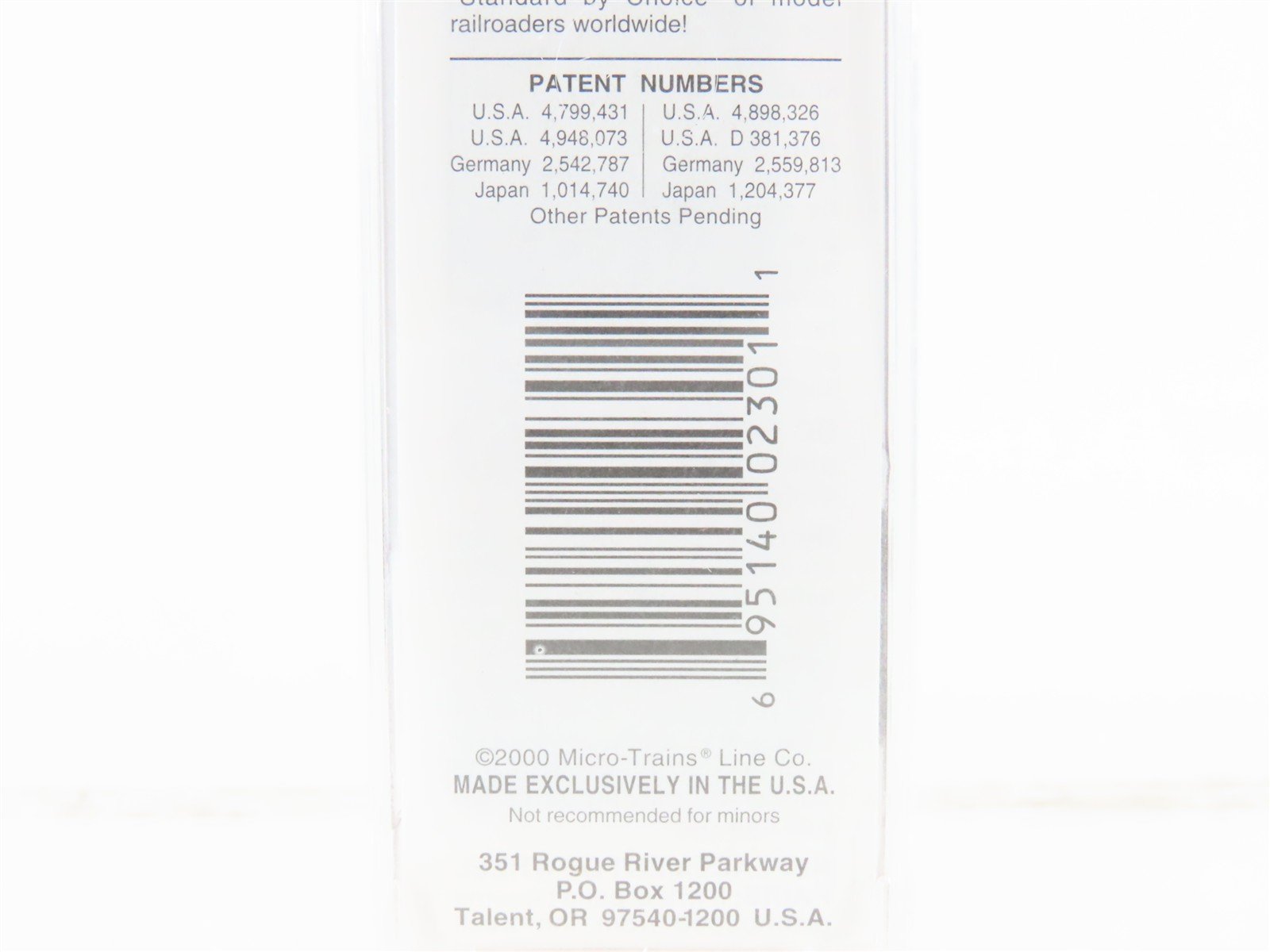 N Scale Micro-Trains MTL 27040 ONT Ontario Northland 50' Ribside Boxcar #7409