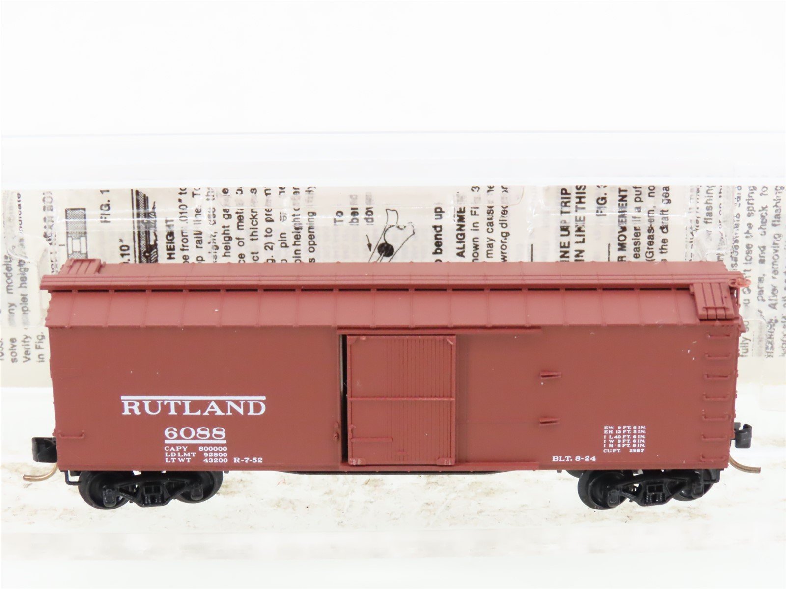 N Scale Micro-Trains MTL 39130 RUT Rutland 40' Wood Boxcar #6088