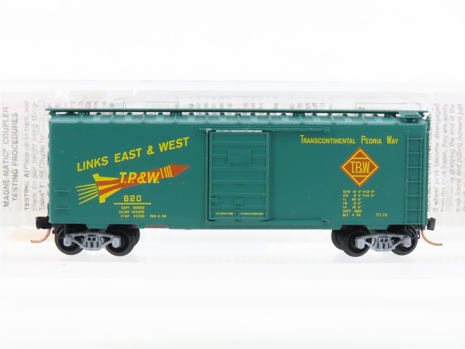 N Scale Micro-Trains MTL 20120 TPW Toledo Peoria & Western 40' Boxcar #620