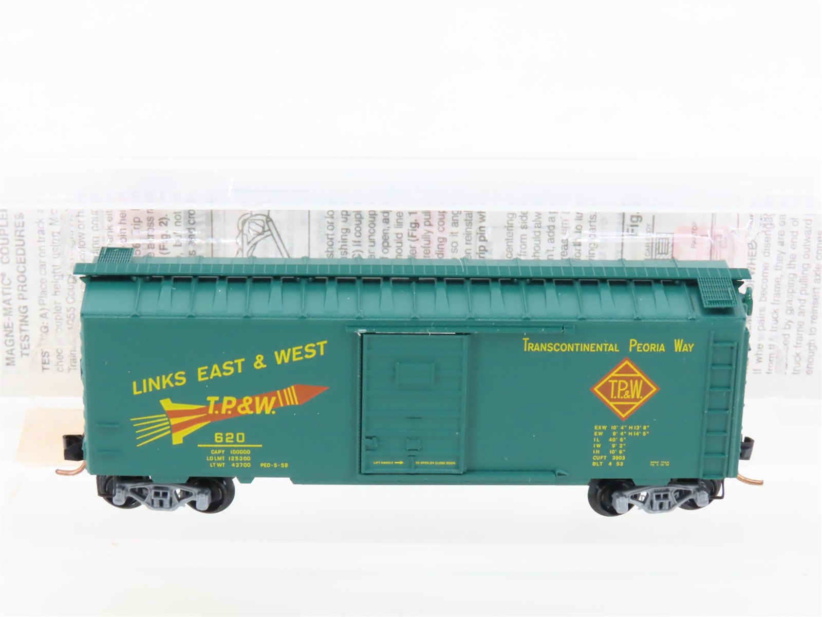 N Scale Micro-Trains MTL 20120 TPW Toledo Peoria & Western 40' Boxcar #620