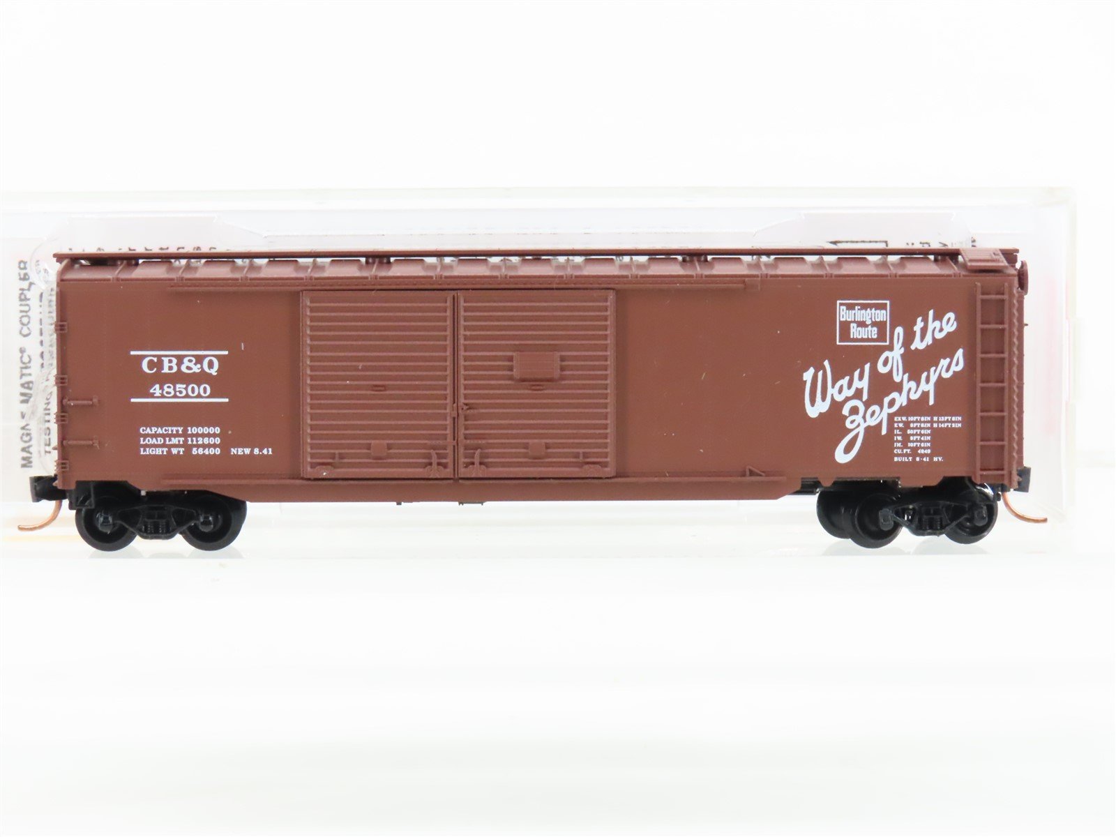 N Scale Micro-Trains MTL 78090 CB&Q Burlington 50' Auto Boxcar #48500