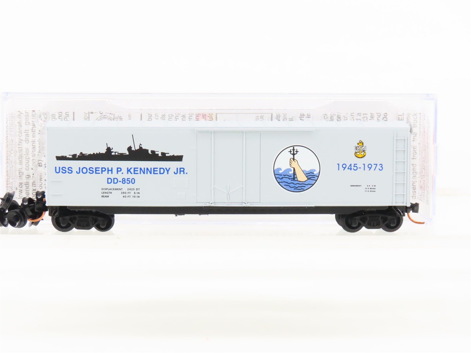 N Micro-Trains MTL 03800404 USS J.P Kennedy Jr Navy Series #4 50' Boxcar #DD850