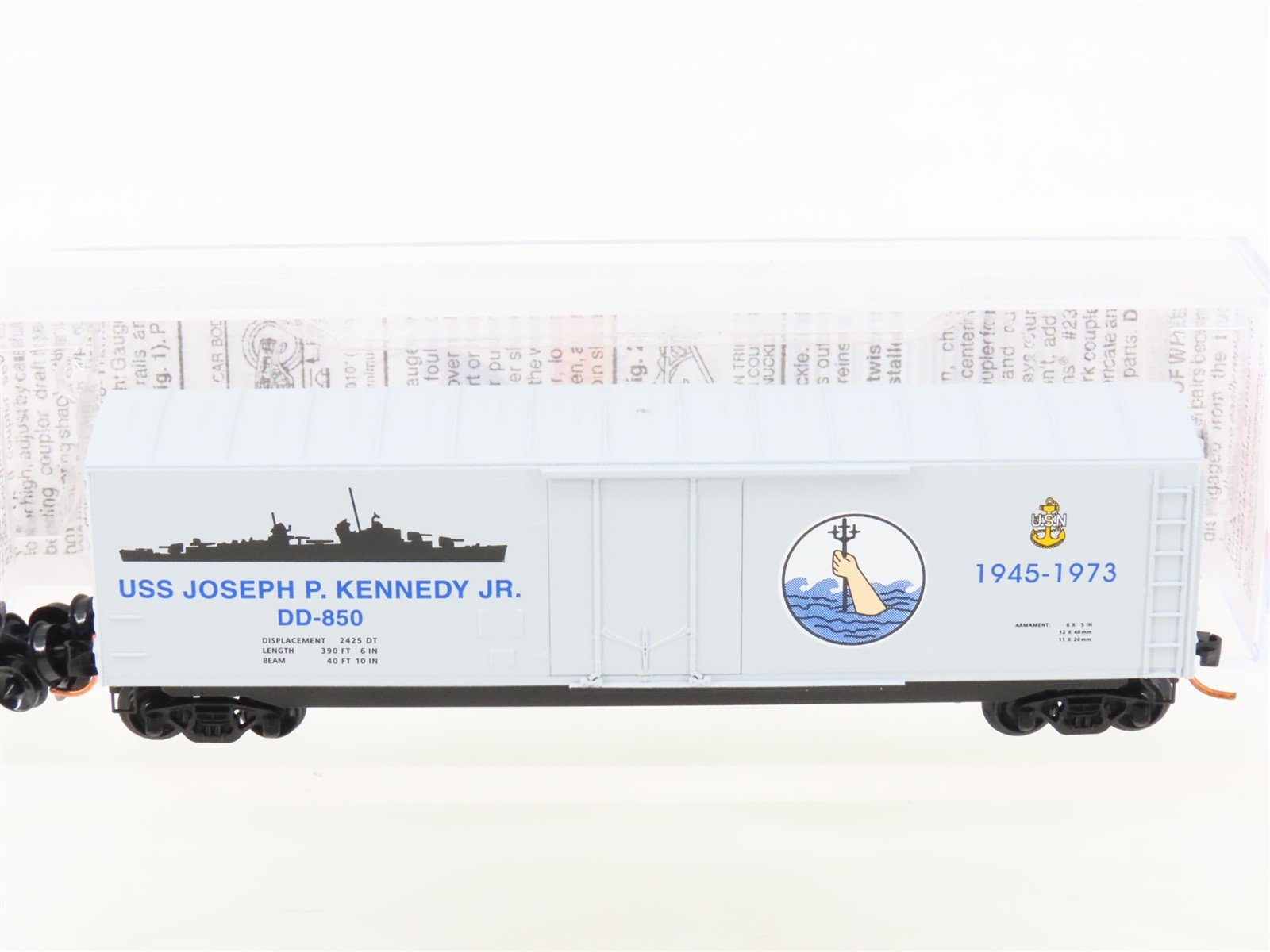 N Micro-Trains MTL 03800404 USS J.P Kennedy Jr Navy Series #4 50' Boxcar #DD850