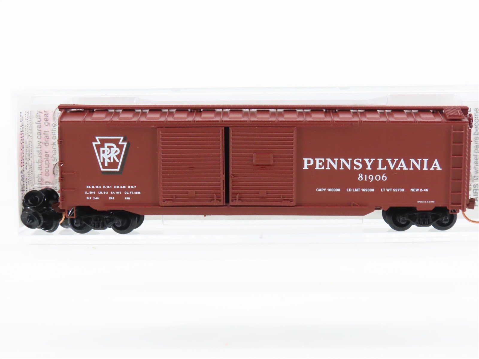 N Scale Micro-Trains MTL 78010 PRR Pennsylvania 50' Auto Boxcar #81906