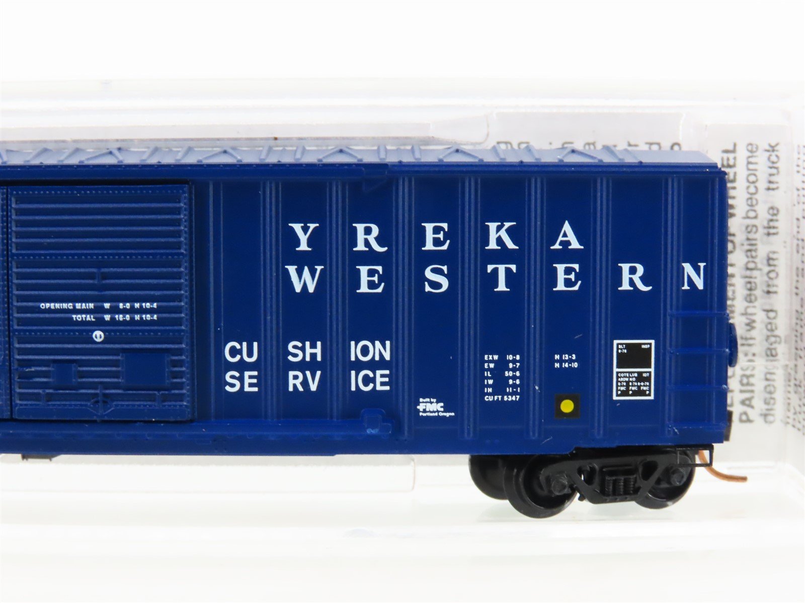 N Micro-Trains MTL 30020 YW Yreka Western 50' Rib Side Boxcar #25105
