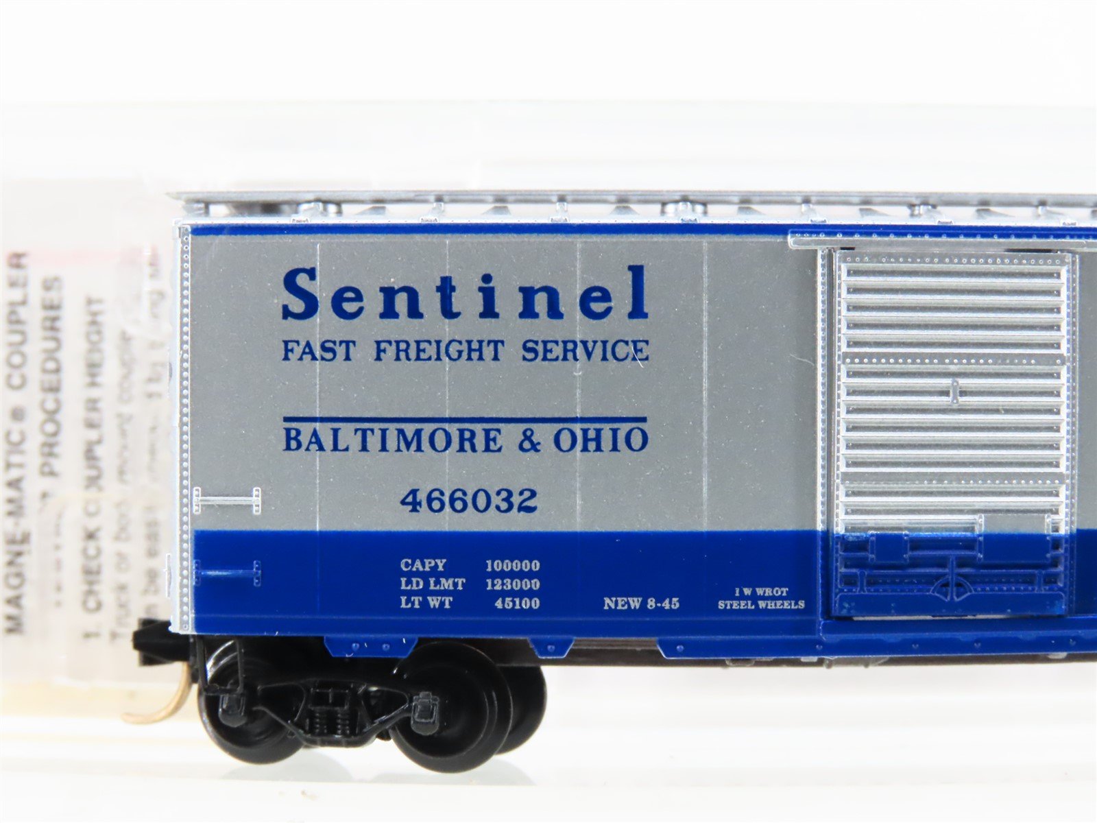 N Scale Micro-Trains MTL 20256 B&O Baltimore & Ohio 40' Standard Boxcar #466032