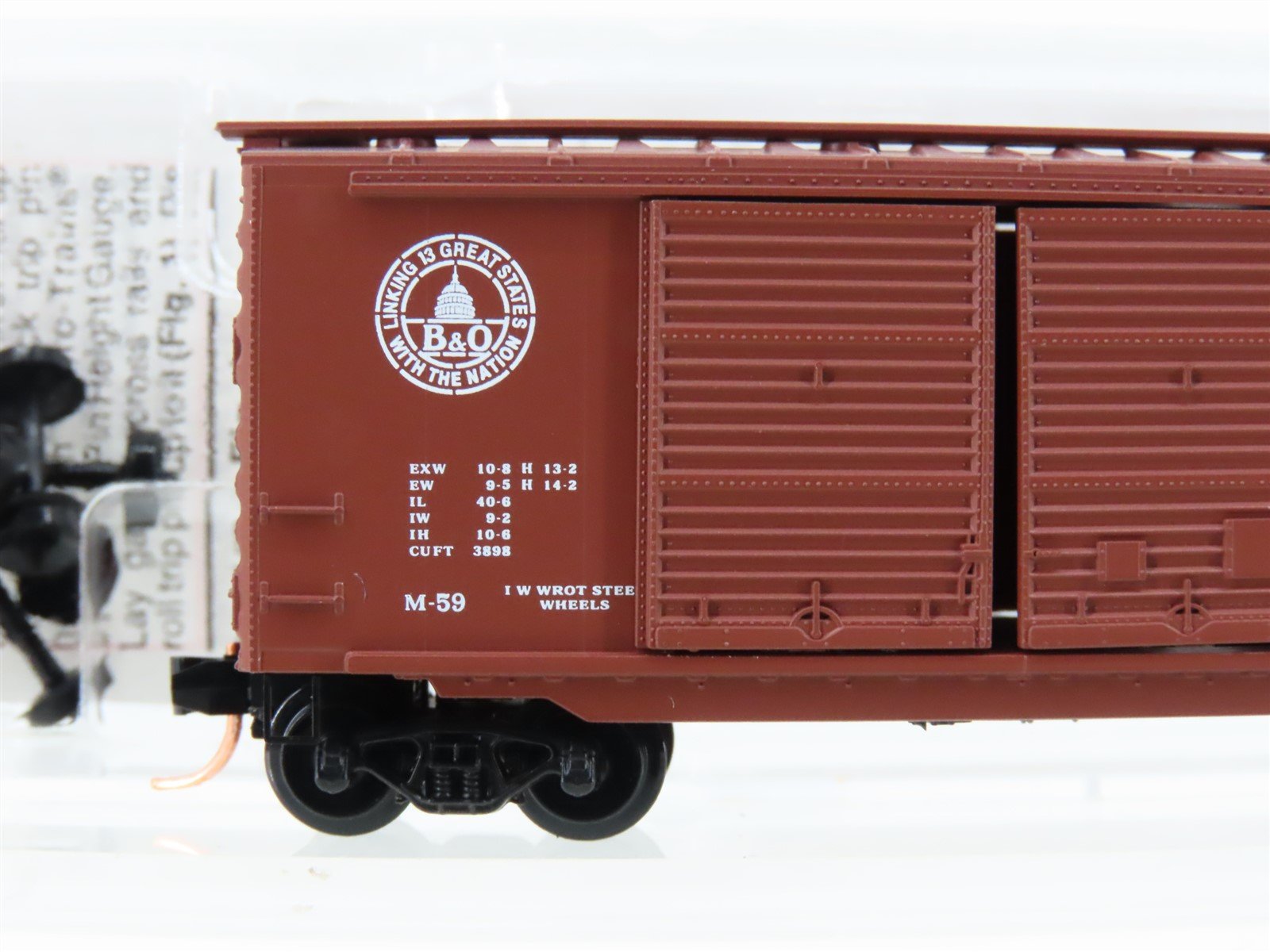 N Scale Micro-Trains MTL 20256 B&O Baltimore & Ohio 40' Standard Boxcar #466032