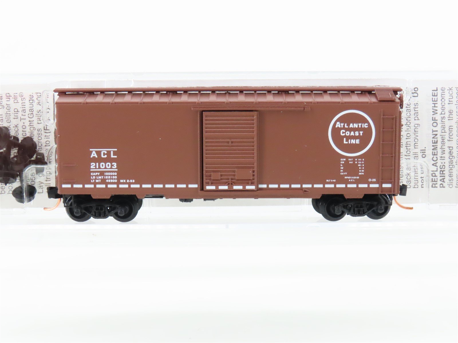 N Micro-Trains MTL 20636 ACL Atlantic Coast Line 40' Standard Boxcar #21003