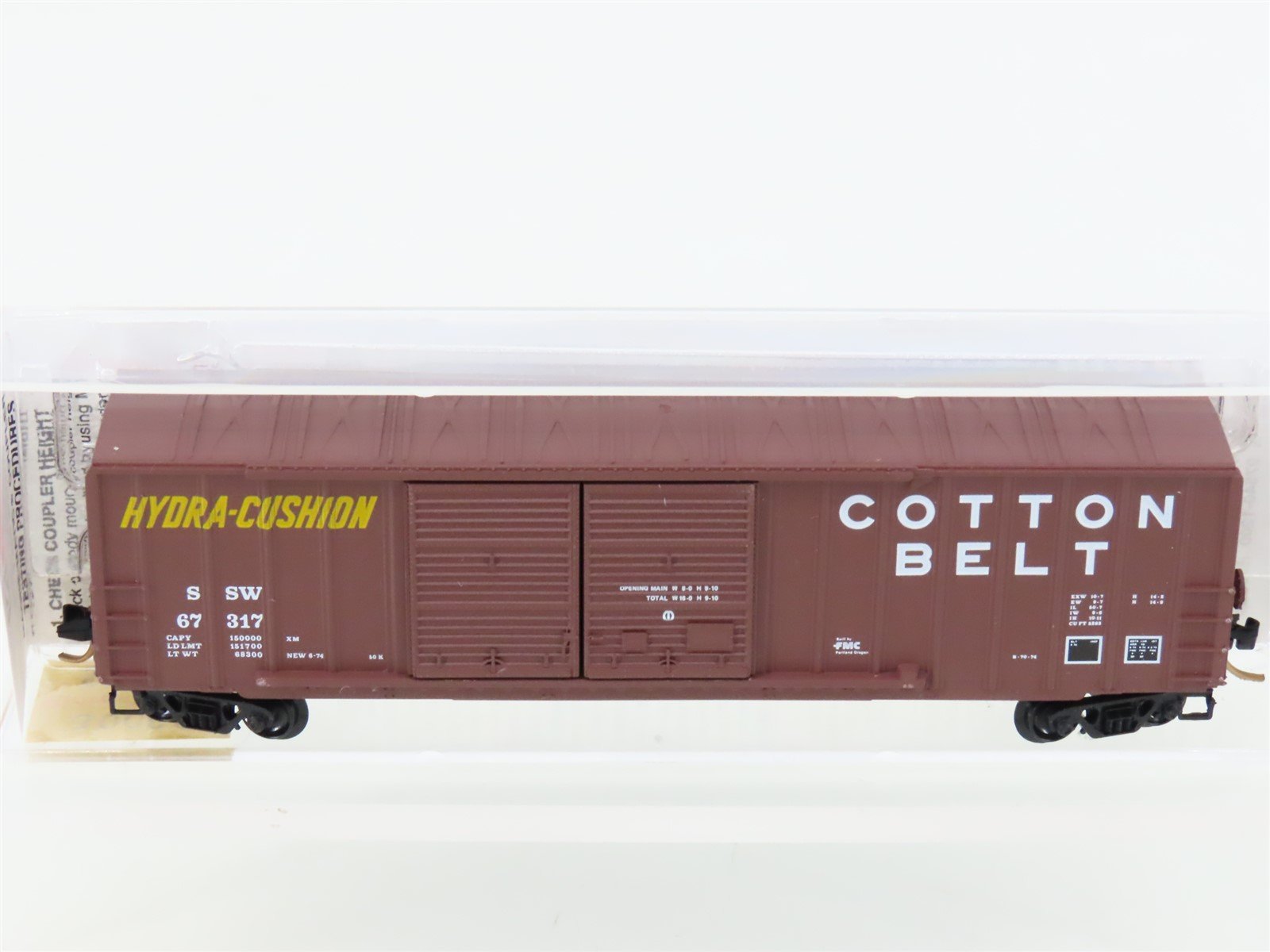 N Scale Micro-Trains MTL 30060 SSW Cotton Belt 50' Rib Side Boxcar #67317