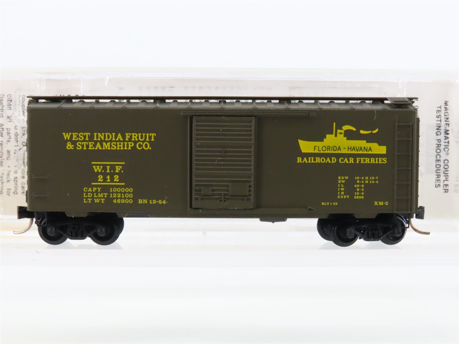 N Scale Micro-Trains MTL 20450 WIF West India Fruit 40' Standard Boxcar #1200