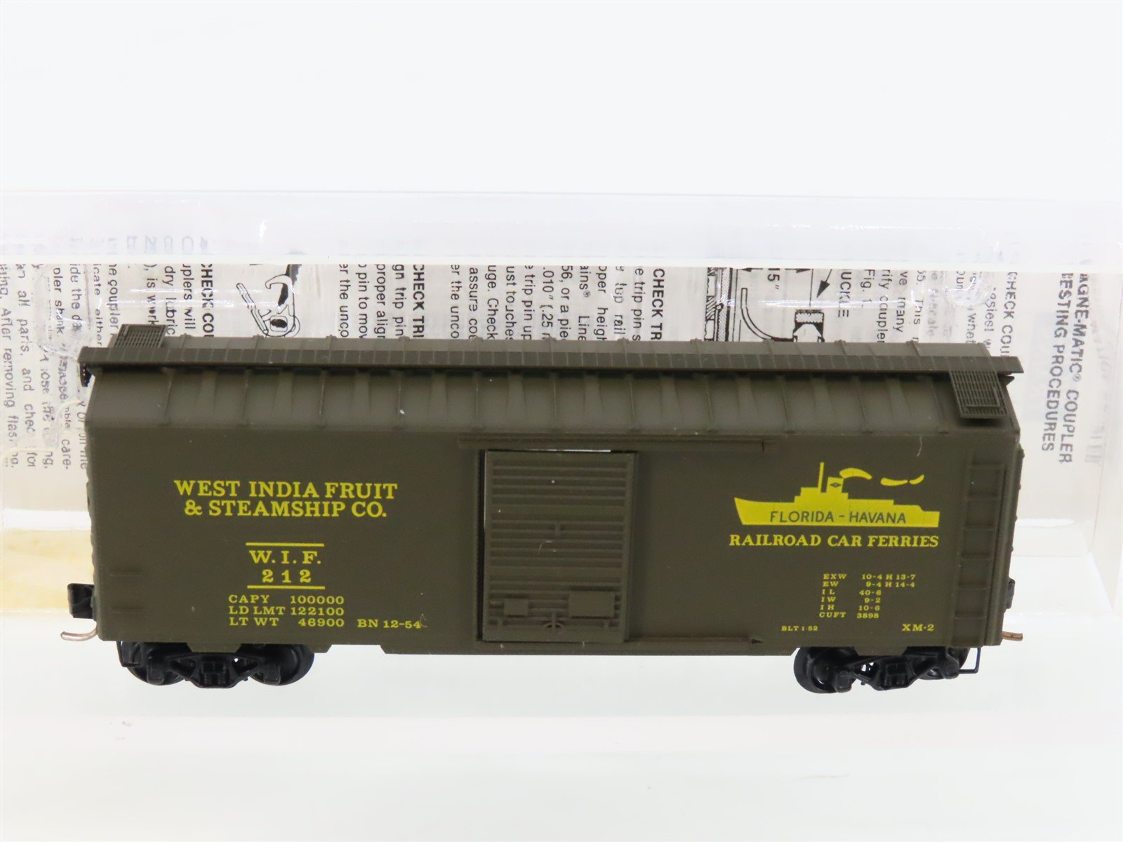 N Scale Micro-Trains MTL 20450 WIF West India Fruit 40' Standard Boxcar #1200