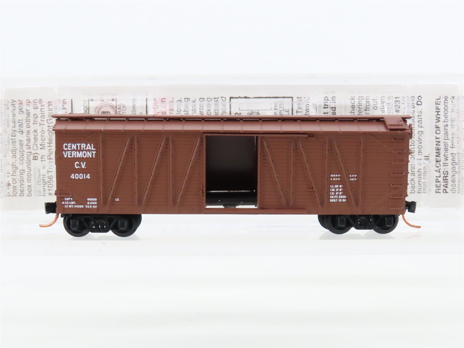 N Scale Micro-Trains MTL 28160 CV Central Vermont 40' Boxcar #40014