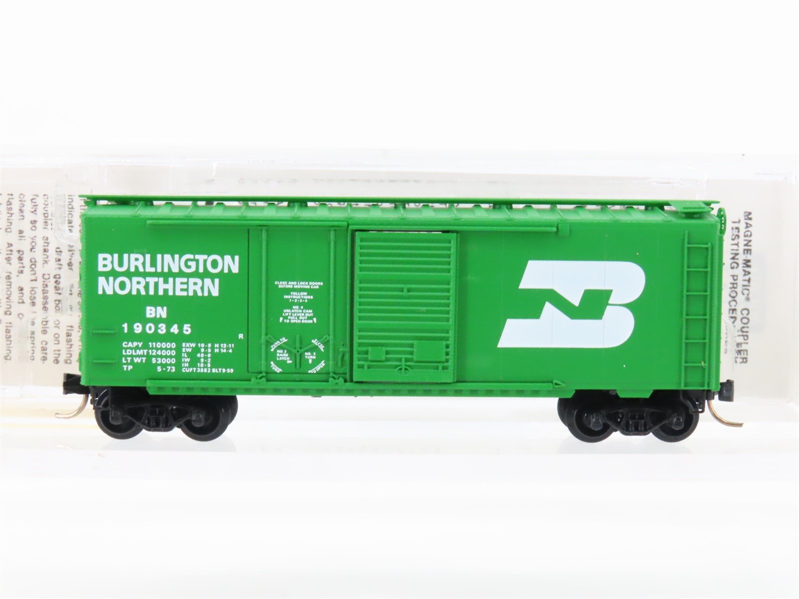 N Scale Micro-Trains 22010 BN Burlington Northern 40' Standard Boxcar #190345