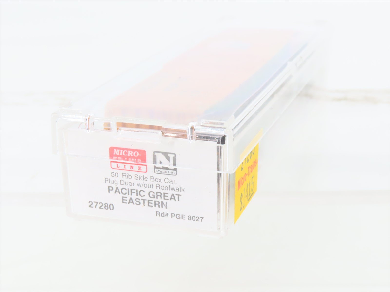 N Scale Micro-Trains 27280 PGE Pacific Great Eastern 50' Rib Side Boxcar #8027