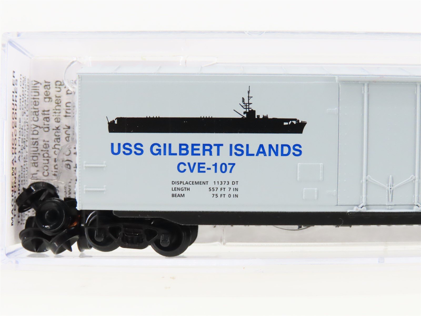 N Micro-Trains MTL 03800406 USS Gilbert Island Navy Series #6 50' Boxcar #CV-107