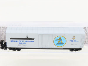 N Micro-Trains MTL 03800406 USS Gilbert Island Navy Series #6 50' Boxcar #CV-107
