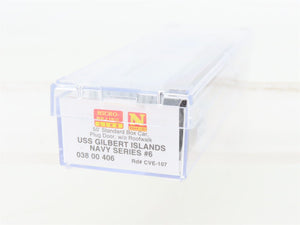 N Micro-Trains MTL 03800406 USS Gilbert Island Navy Series #6 50' Boxcar #CV-107
