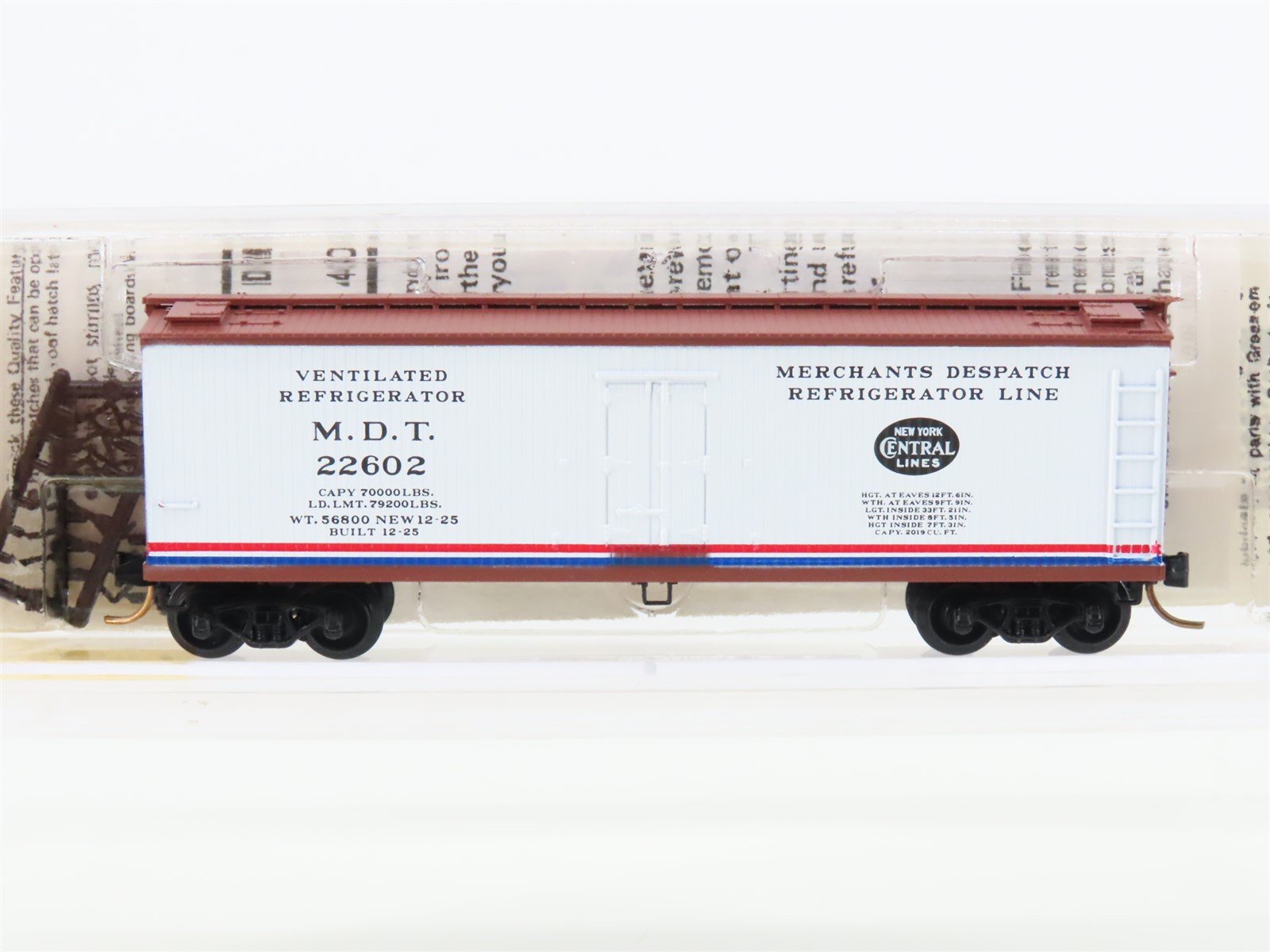 N Scale Micro-Trains 48140 NYC/MDT Railway 40' Standard Wood Reefer #22602