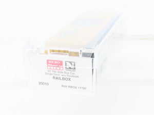 N Scale Micro-Trains 25010 RBOX Railbox 50' Ribside Boxcar #17787