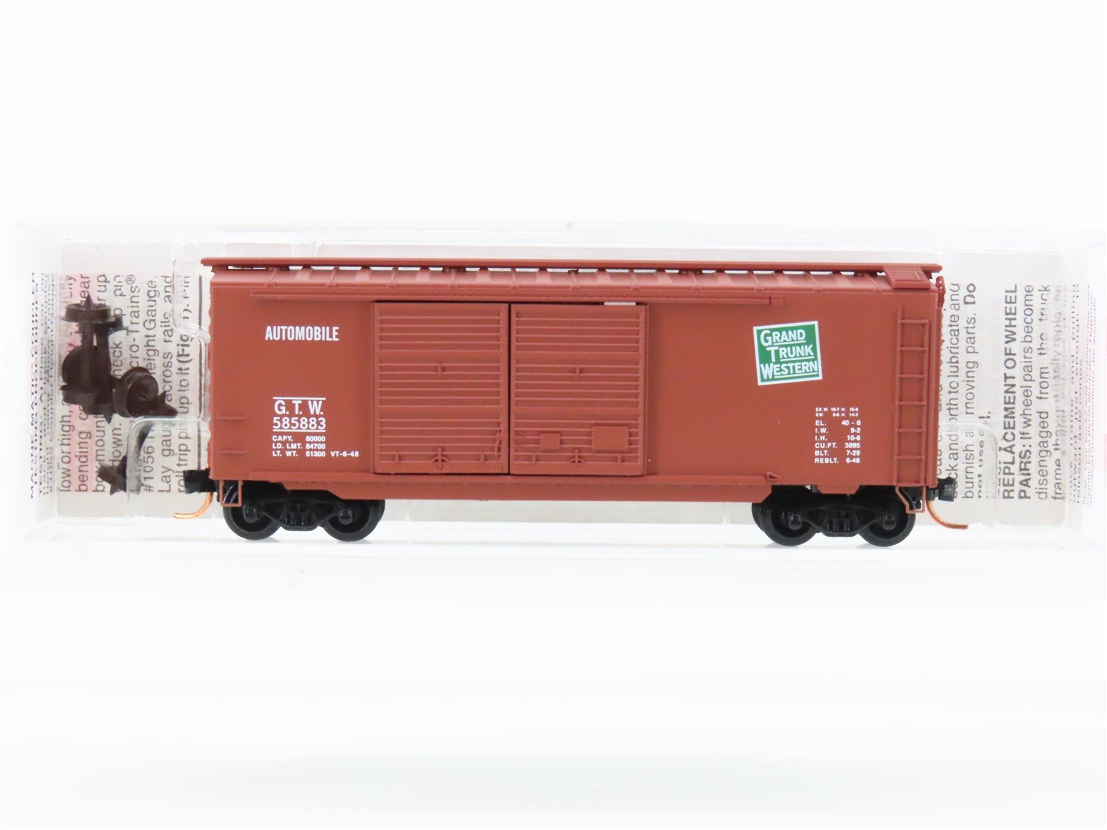 N Scale Micro-Trains 02300170 GTW Grand Trunk Western 40' Boxcar #585883
