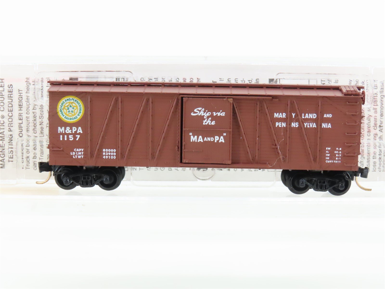 N Scale Micro-Trains MTL 28020 M&PA Maryland & Pennsylvania 40' Box Car #1157