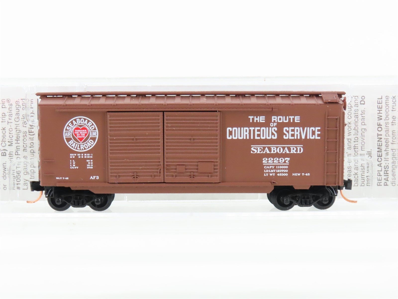 N Micro-Trains MTL 23050 SAL Seaboard Air Line 40' Double Door Box Car #22297