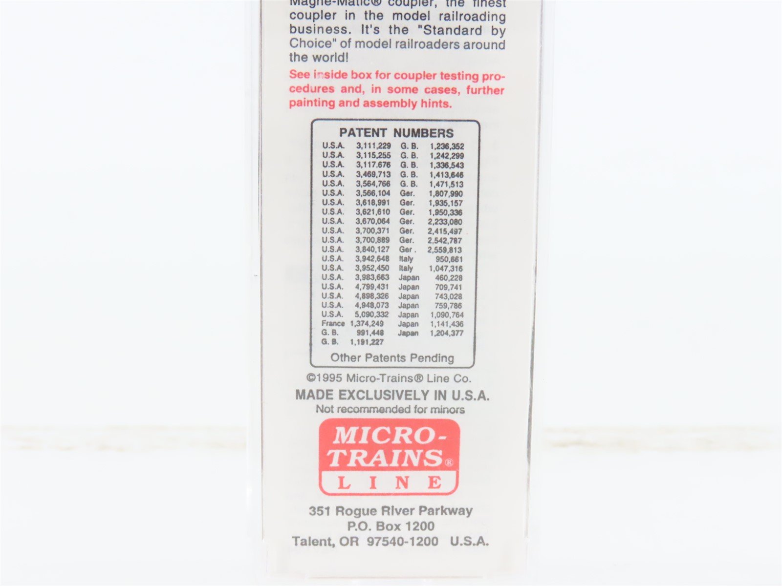 N Scale Micro-Trains MTL 33100 MILW Milwaukee Road 50' Box Car #12125