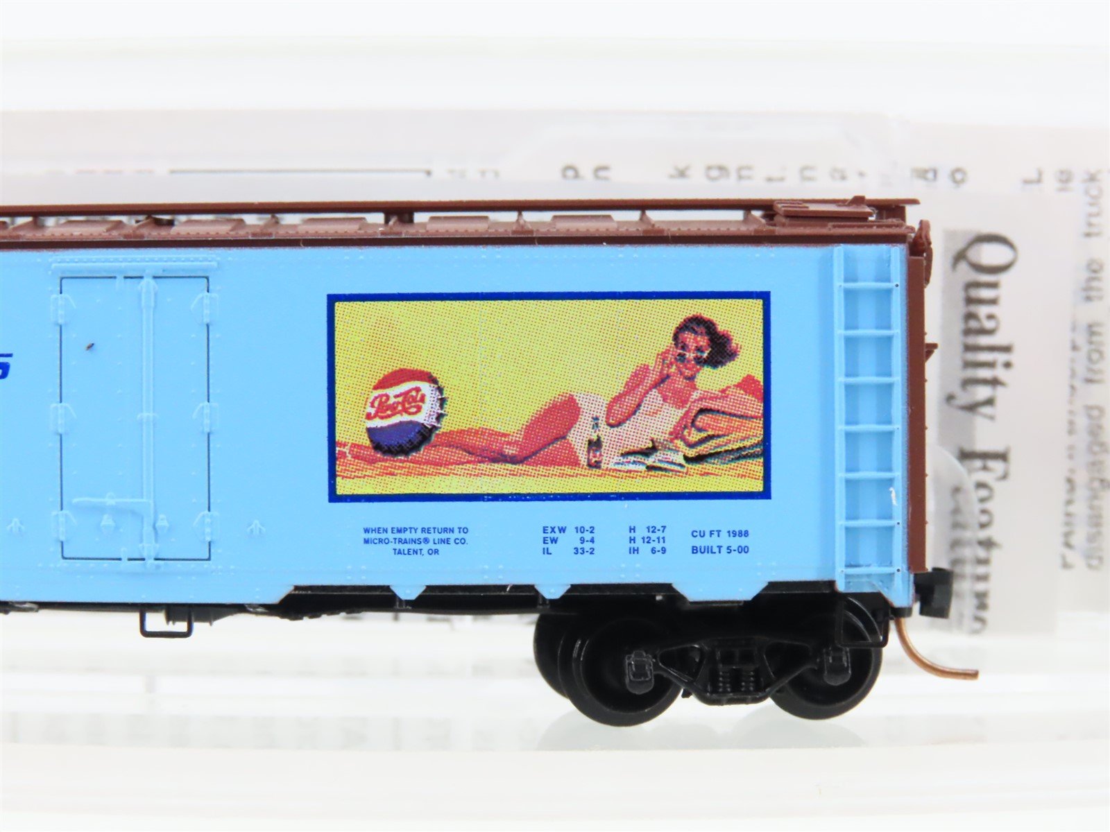 N Scale Micro-Trains MTL 59550 PCEX Pepsi-Cola 40' Steel Side Ice Reefer #59505
